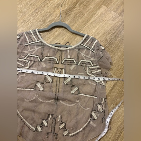 Free People XS Sheer Beaded Top - Picture 10 of 12